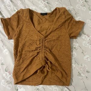 Vince Camuto Brown Textured Women's Top